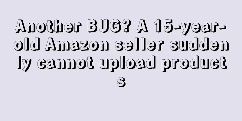 Another BUG? A 15-year-old Amazon seller suddenly cannot upload products