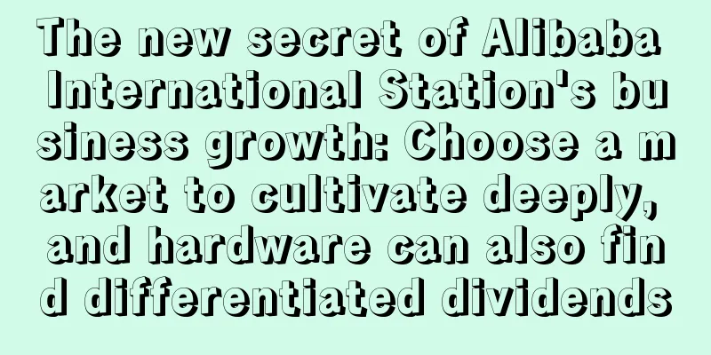 The new secret of Alibaba International Station's business growth: Choose a market to cultivate deeply, and hardware can also find differentiated dividends