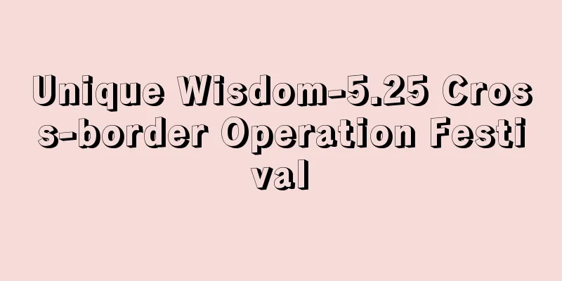 Unique Wisdom-5.25 Cross-border Operation Festival