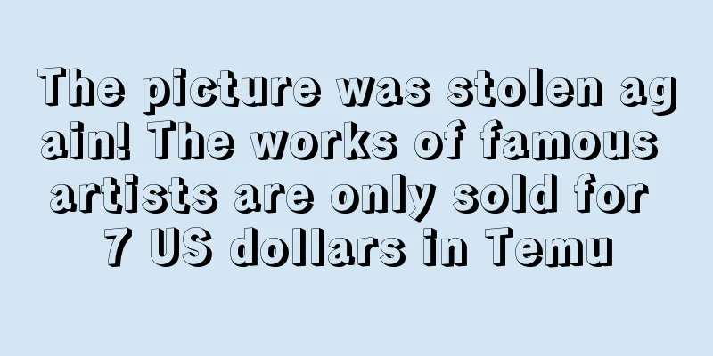 The picture was stolen again! The works of famous artists are only sold for 7 US dollars in Temu