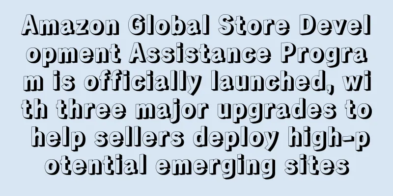 Amazon Global Store Development Assistance Program is officially launched, with three major upgrades to help sellers deploy high-potential emerging sites