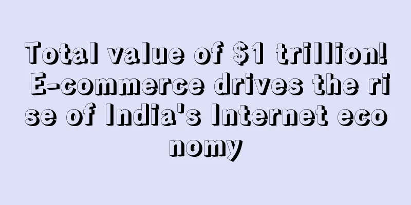 Total value of $1 trillion! E-commerce drives the rise of India's Internet economy