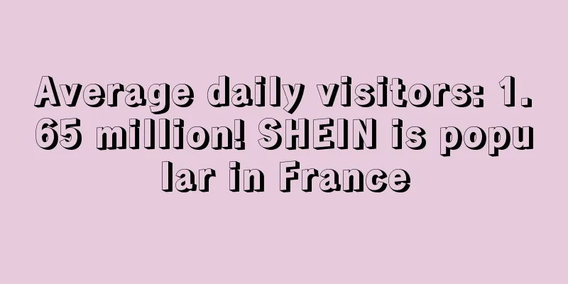 Average daily visitors: 1.65 million! SHEIN is popular in France