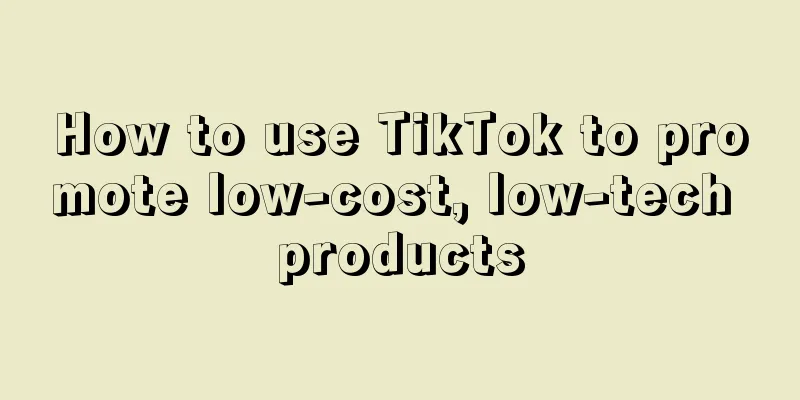 How to use TikTok to promote low-cost, low-tech products