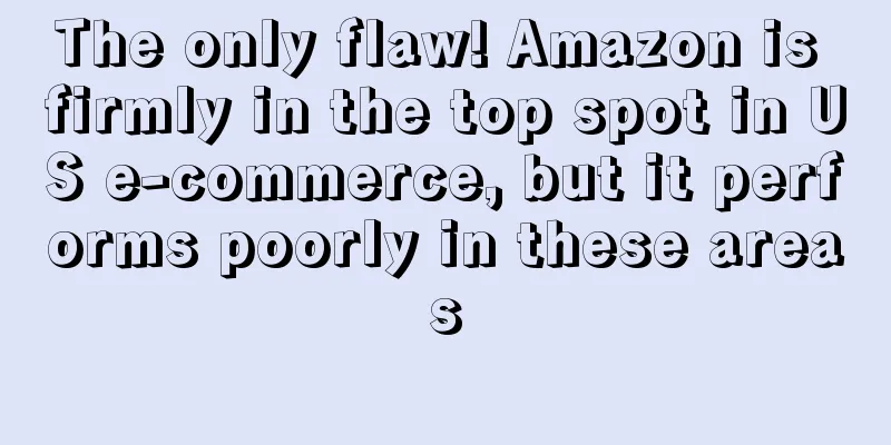 The only flaw! Amazon is firmly in the top spot in US e-commerce, but it performs poorly in these areas