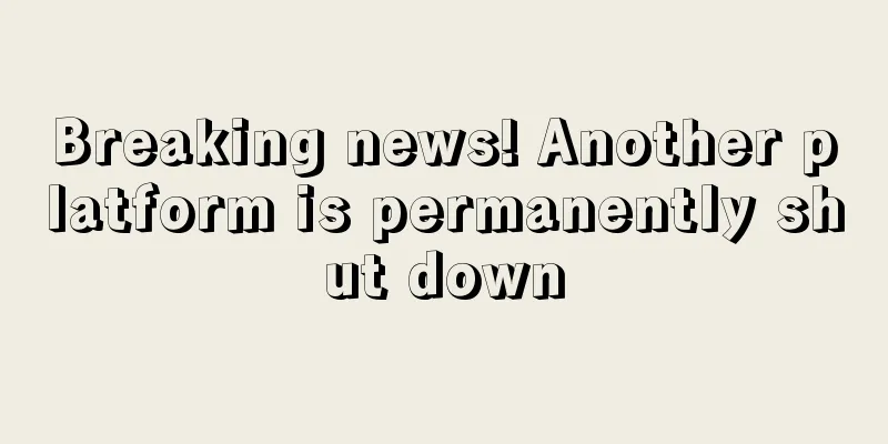 Breaking news! Another platform is permanently shut down