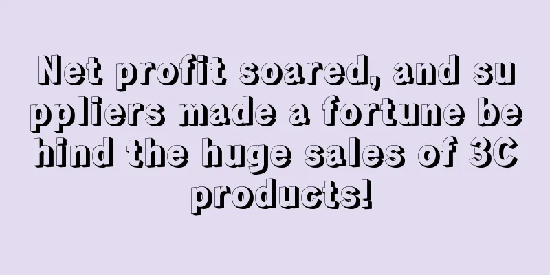 Net profit soared, and suppliers made a fortune behind the huge sales of 3C products!