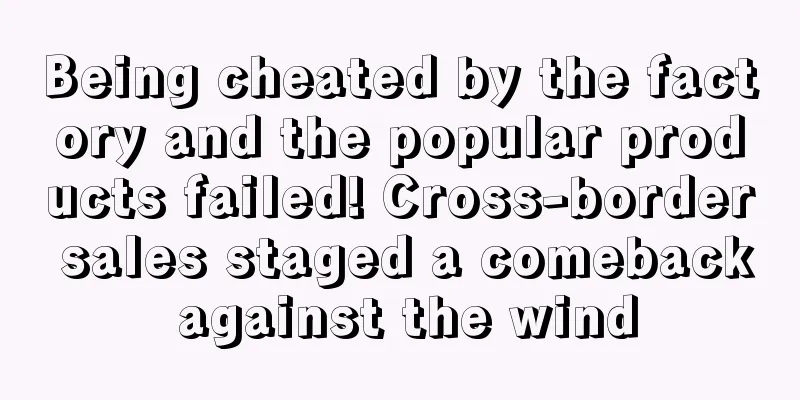 Being cheated by the factory and the popular products failed! Cross-border sales staged a comeback against the wind