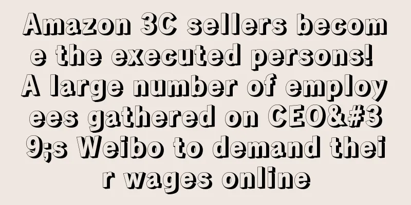 Amazon 3C sellers become the executed persons! A large number of employees gathered on CEO's Weibo to demand their wages online