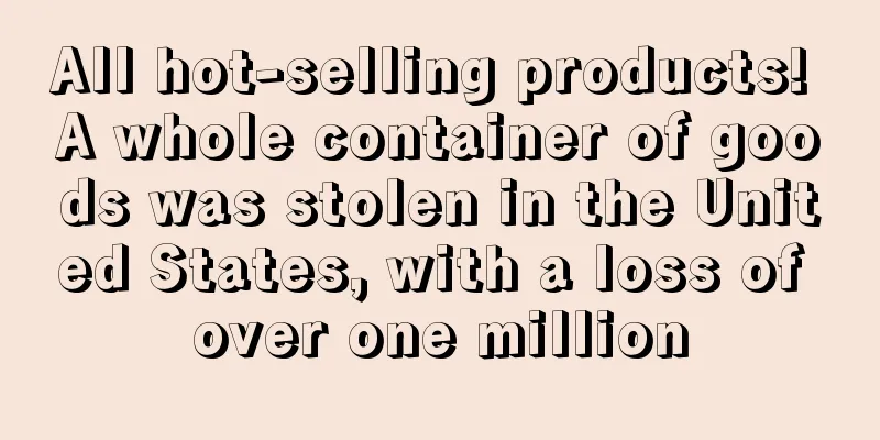 All hot-selling products! A whole container of goods was stolen in the United States, with a loss of over one million