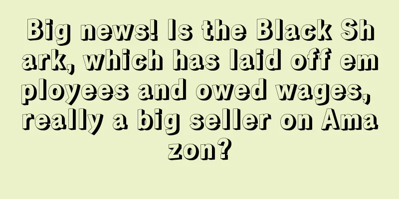 Big news! Is the Black Shark, which has laid off employees and owed wages, really a big seller on Amazon?