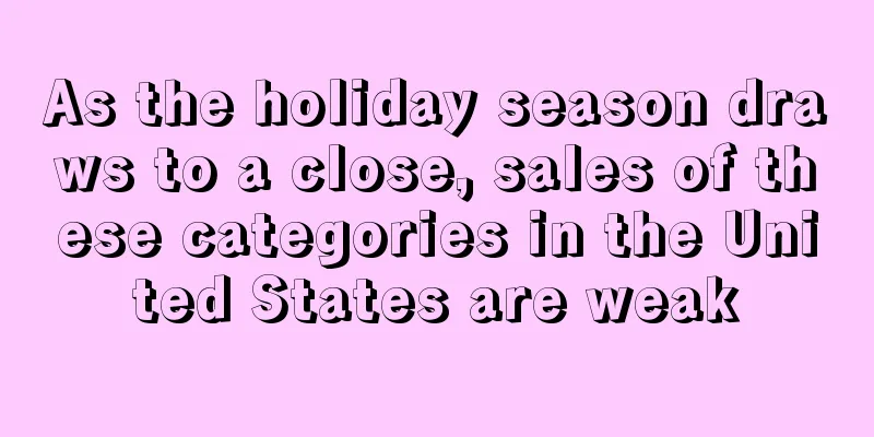 As the holiday season draws to a close, sales of these categories in the United States are weak