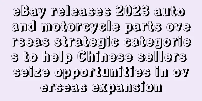 eBay releases 2023 auto and motorcycle parts overseas strategic categories to help Chinese sellers seize opportunities in overseas expansion