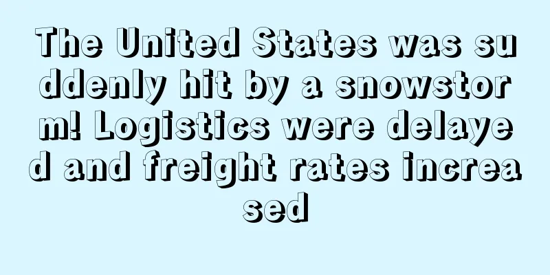 The United States was suddenly hit by a snowstorm! Logistics were delayed and freight rates increased