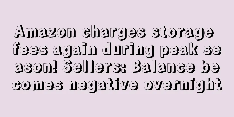 Amazon charges storage fees again during peak season! Sellers: Balance becomes negative overnight
