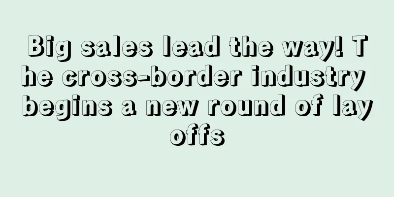 Big sales lead the way! The cross-border industry begins a new round of layoffs