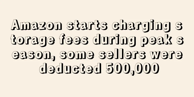 Amazon starts charging storage fees during peak season, some sellers were deducted 500,000
