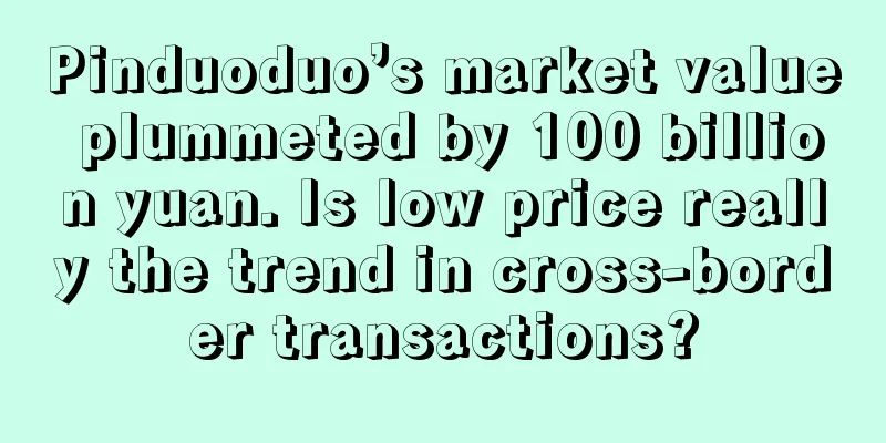 Pinduoduo’s market value plummeted by 100 billion yuan. Is low price really the trend in cross-border transactions?