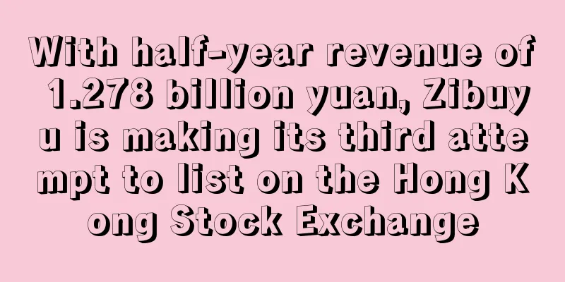 With half-year revenue of 1.278 billion yuan, Zibuyu is making its third attempt to list on the Hong Kong Stock Exchange