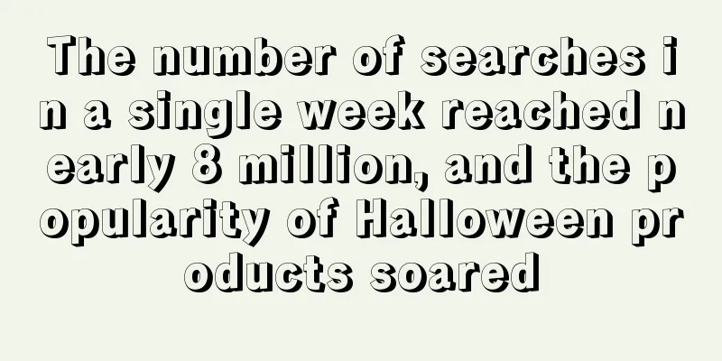 The number of searches in a single week reached nearly 8 million, and the popularity of Halloween products soared