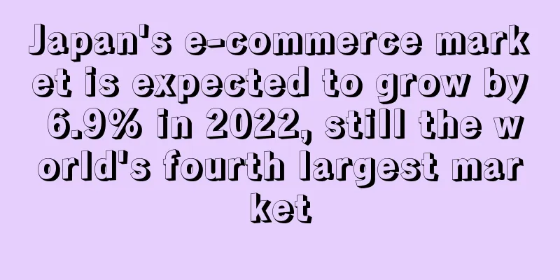 Japan's e-commerce market is expected to grow by 6.9% in 2022, still the world's fourth largest market