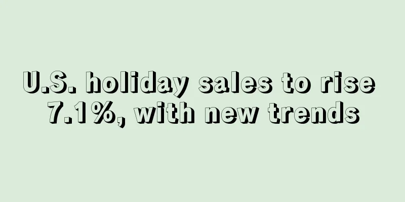 U.S. holiday sales to rise 7.1%, with new trends