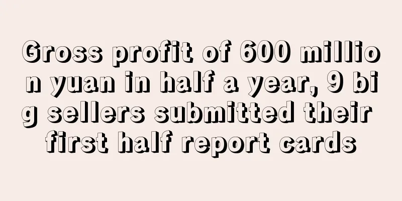 Gross profit of 600 million yuan in half a year, 9 big sellers submitted their first half report cards