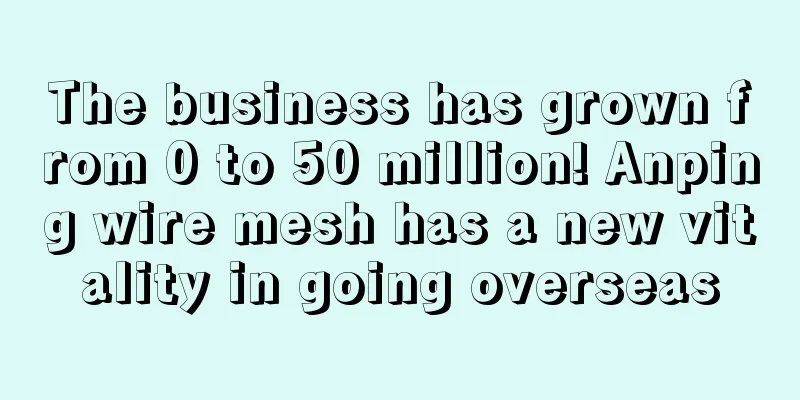 The business has grown from 0 to 50 million! Anping wire mesh has a new vitality in going overseas