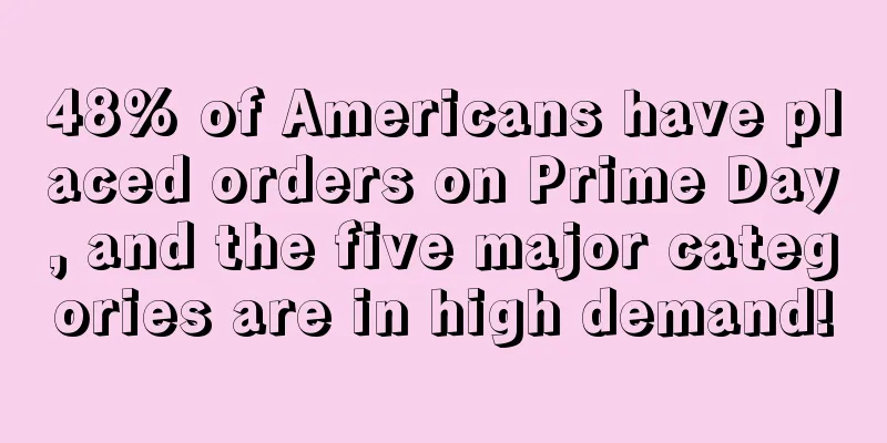 48% of Americans have placed orders on Prime Day, and the five major categories are in high demand!