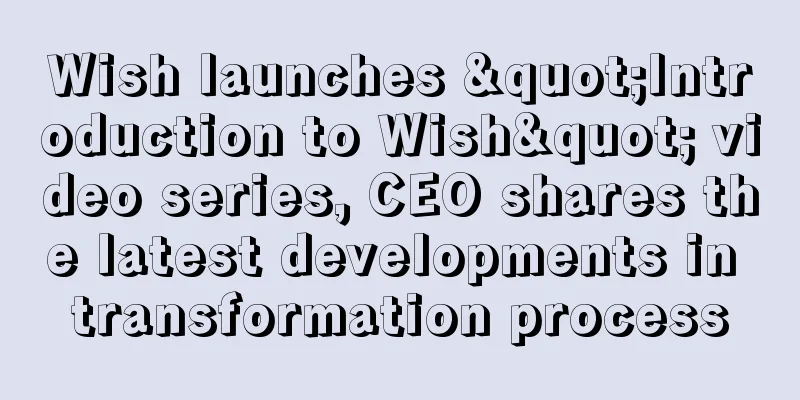Wish launches "Introduction to Wish" video series, CEO shares the latest developments in transformation process