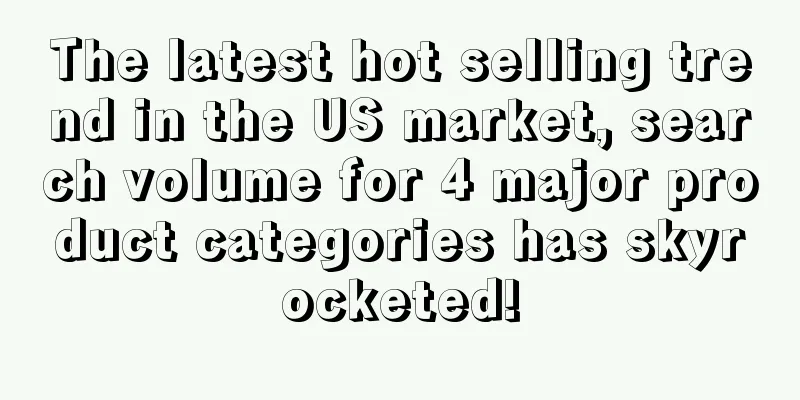 The latest hot selling trend in the US market, search volume for 4 major product categories has skyrocketed!