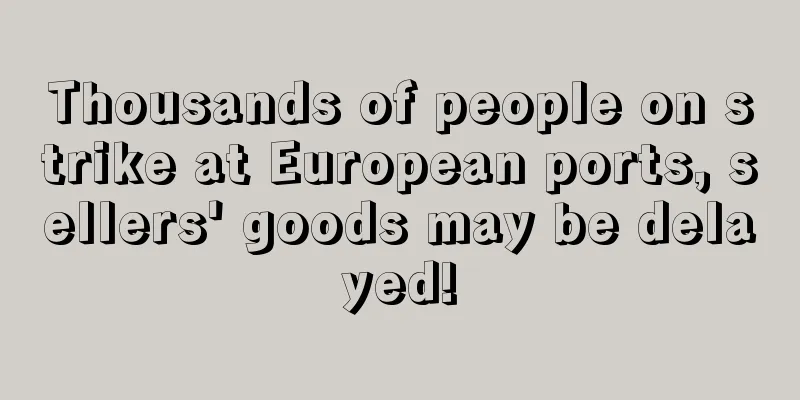 Thousands of people on strike at European ports, sellers' goods may be delayed!