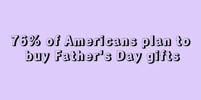 76% of Americans plan to buy Father's Day gifts