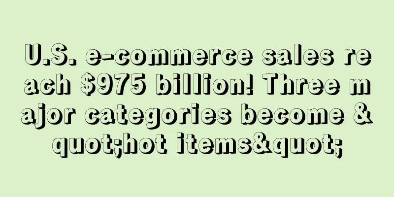 U.S. e-commerce sales reach $975 billion! Three major categories become "hot items"