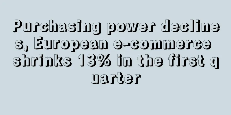 Purchasing power declines, European e-commerce shrinks 13% in the first quarter