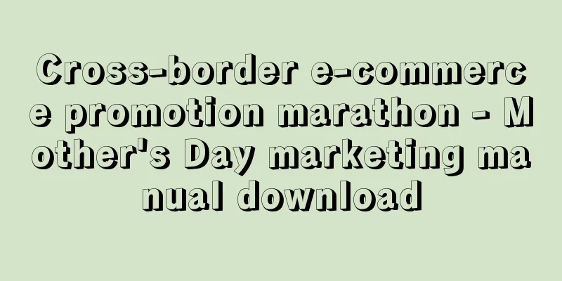 Cross-border e-commerce promotion marathon - Mother's Day marketing manual download