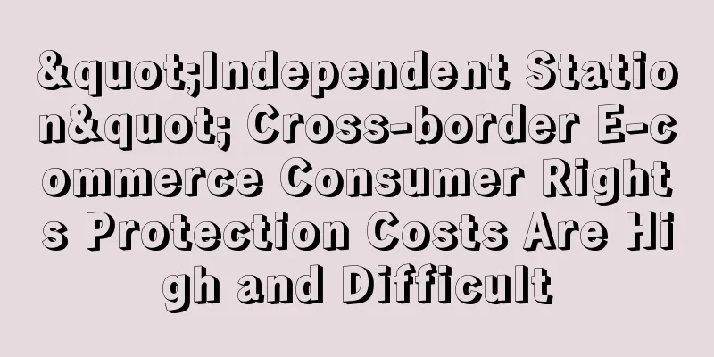 "Independent Station" Cross-border E-commerce Consumer Rights Protection Costs Are High and Difficult