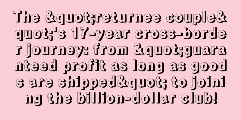 The "returnee couple"'s 17-year cross-border journey: from "guaranteed profit as long as goods are shipped" to joining the billion-dollar club!