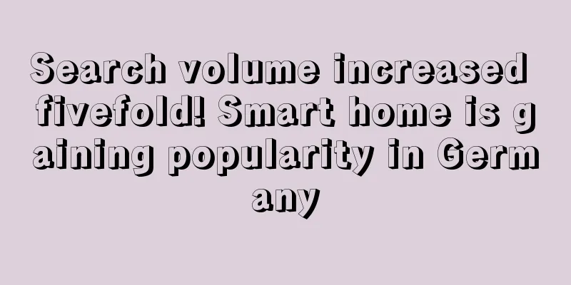 Search volume increased fivefold! Smart home is gaining popularity in Germany