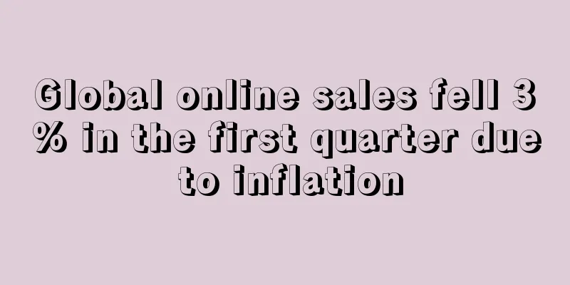 Global online sales fell 3% in the first quarter due to inflation