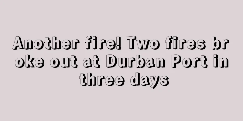 Another fire! Two fires broke out at Durban Port in three days