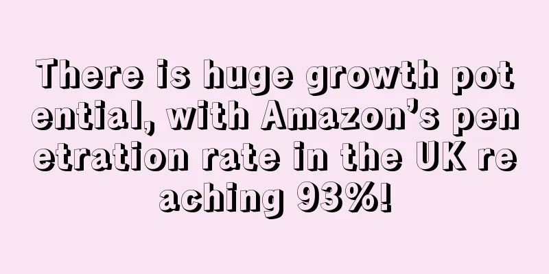 There is huge growth potential, with Amazon’s penetration rate in the UK reaching 93%!