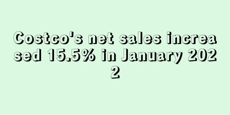 Costco's net sales increased 15.5% in January 2022