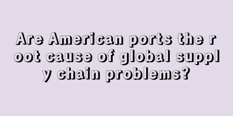 Are American ports the root cause of global supply chain problems?