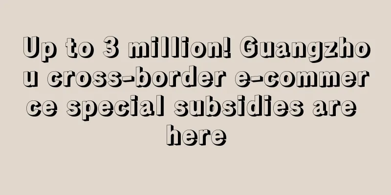 Up to 3 million! Guangzhou cross-border e-commerce special subsidies are here