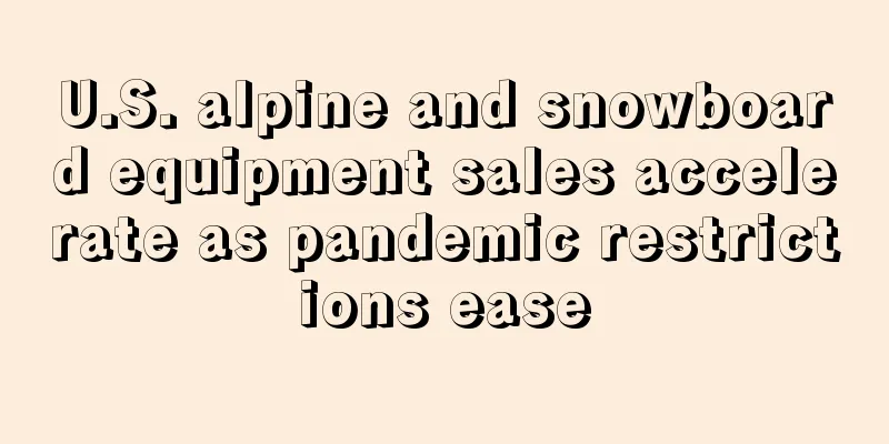 U.S. alpine and snowboard equipment sales accelerate as pandemic restrictions ease