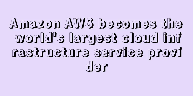 Amazon AWS becomes the world's largest cloud infrastructure service provider