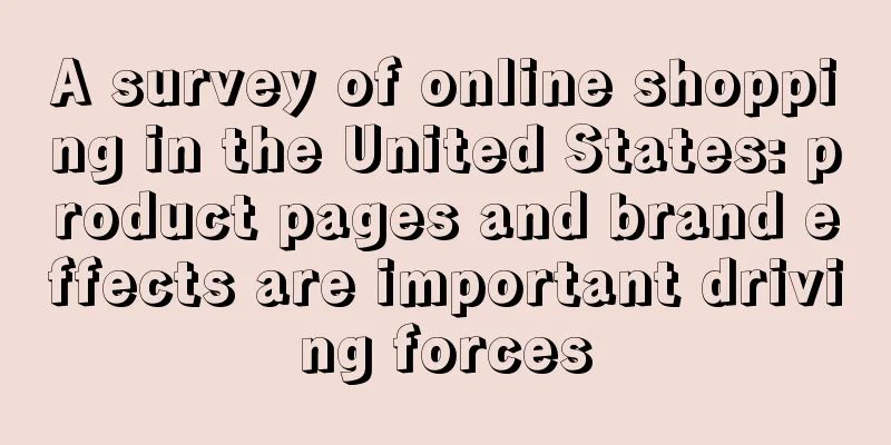 A survey of online shopping in the United States: product pages and brand effects are important driving forces