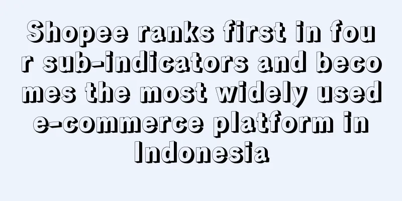 Shopee ranks first in four sub-indicators and becomes the most widely used e-commerce platform in Indonesia