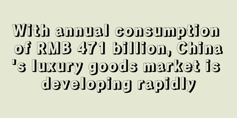With annual consumption of RMB 471 billion, China's luxury goods market is developing rapidly
